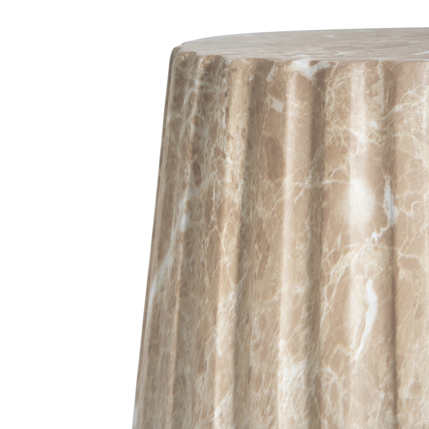 Ythariar Outdoor Cleme Carved Side Table