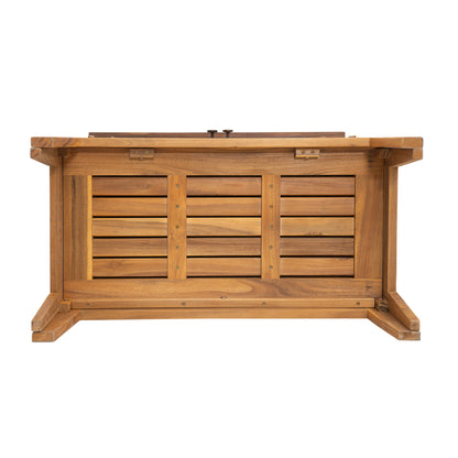 Eirion Outdoor Patio Storage Cabinet, Acacia Wood