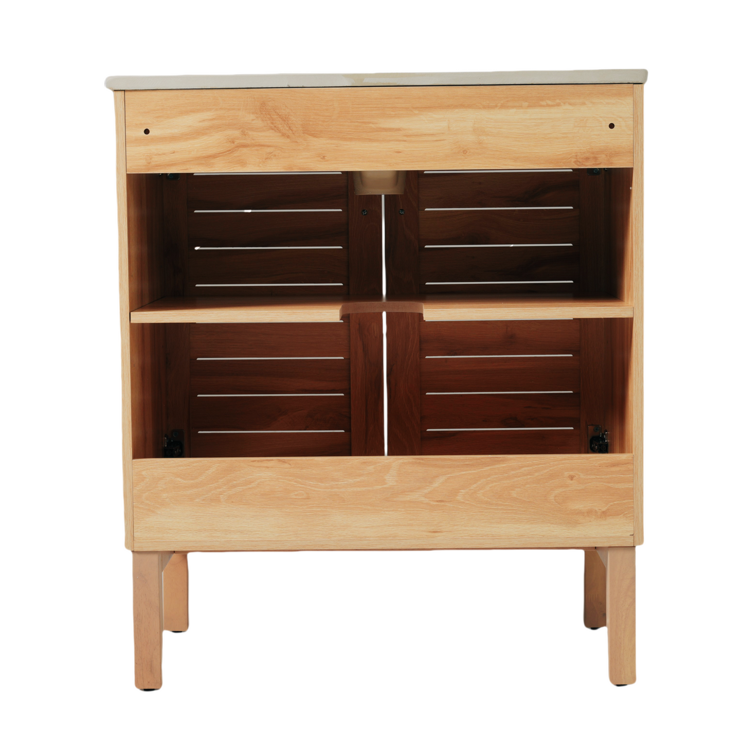 Decolette Mid-Century Modern Bathroom Vanity Cabinet with One Sink