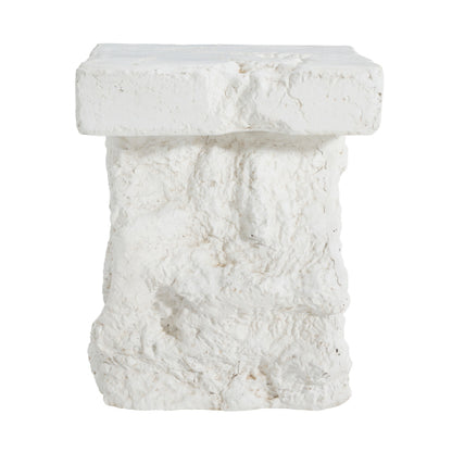 Talina Outdoor Patio Modern Artistry MGO Side Table, White