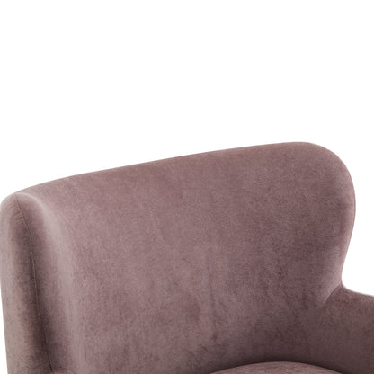 Zoe Fabric Wingback Accent Chairs Single Sofa