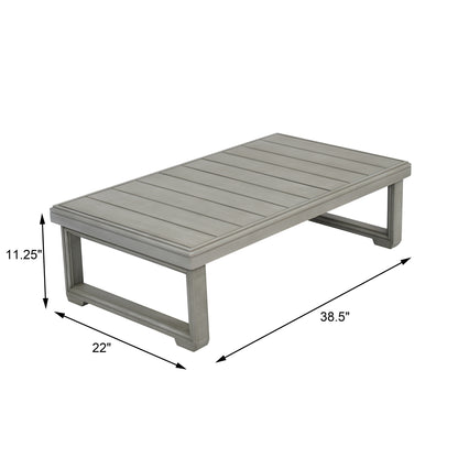 Andrae Outdoor Acacia Wood Rectangular Coffee Table