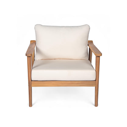 Elarrela Mid-Century Modern Outdoor Lounge Chair with Cushions