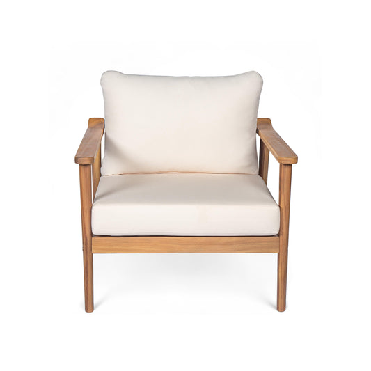 Elarrela Mid-Century Modern Outdoor Lounge Chair with Cushions