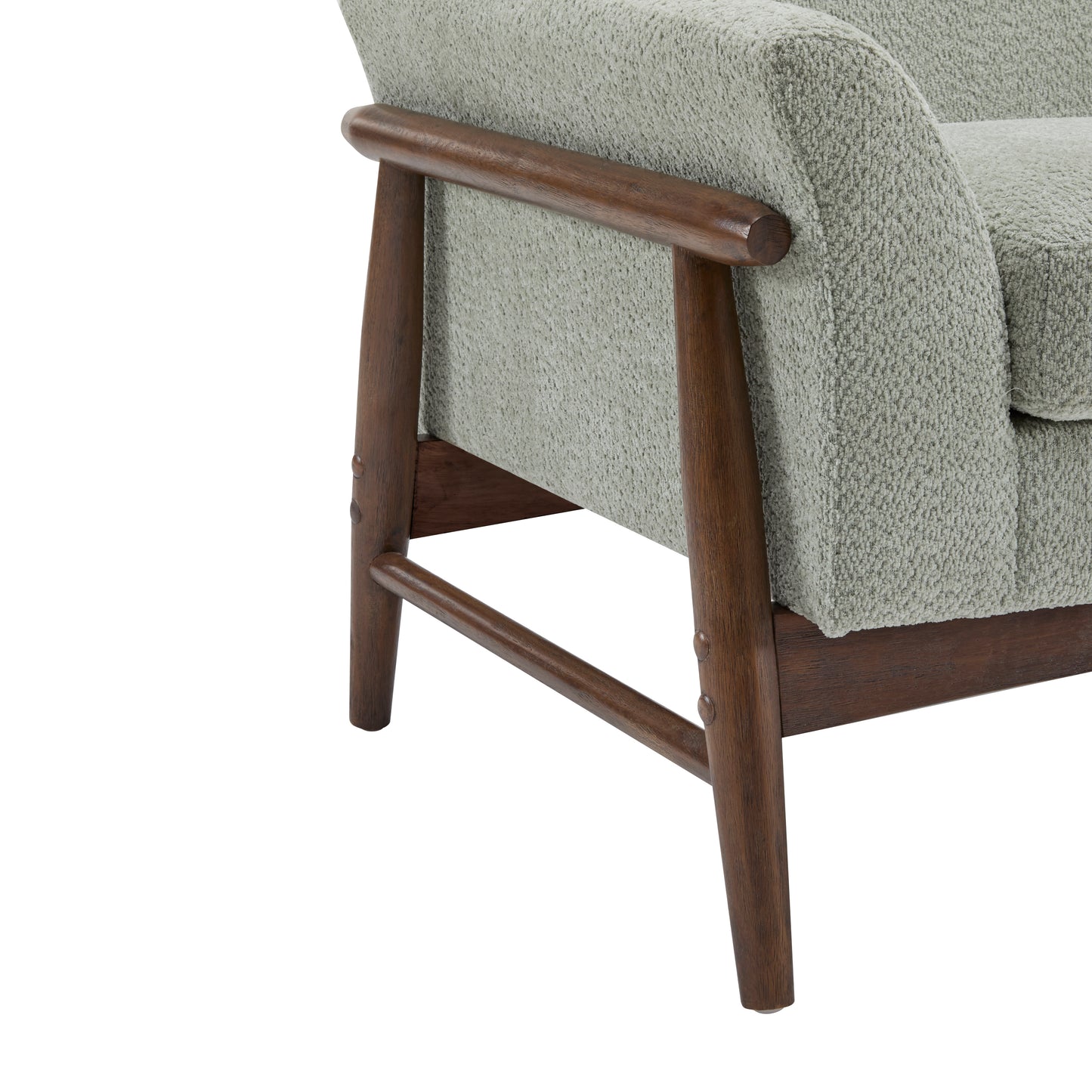 Aeionius Modern Indoor Boucle Loveseat with Flared Arms, Upholstered Fabric Sofa