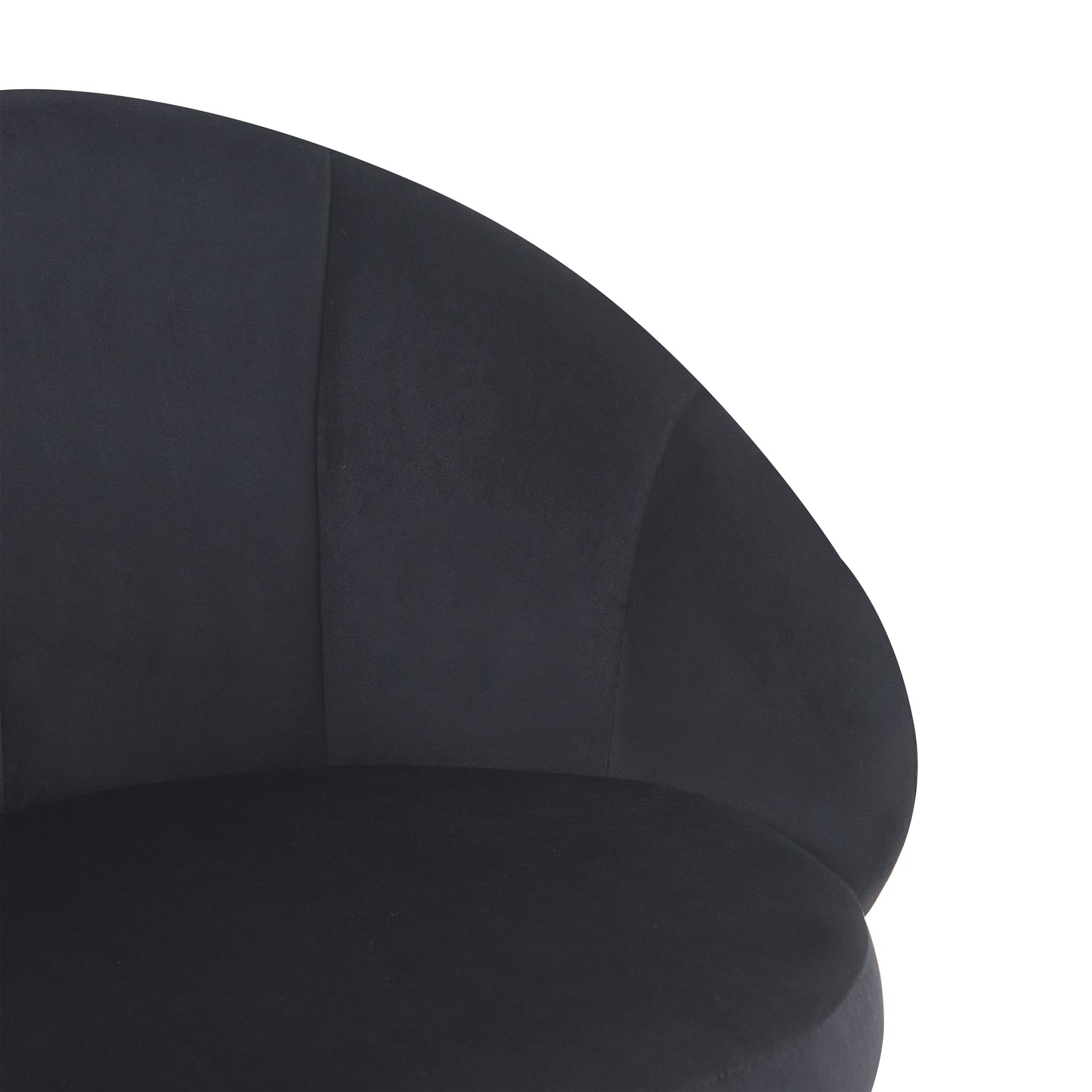 Soreli 40.5" High Back, Black Velvet & Gold Metal Bar Stool,Luxe Modern Design, Set of 2