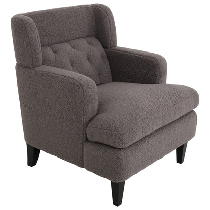 Dorelle Upholstered Accent Chair Tufted Armchair for Living Room and Bedroom