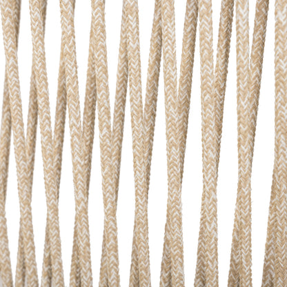 ‌PinDrift‌ Acacia Wood & Beige Rope Outdoor Leisure Chair for Any Patio