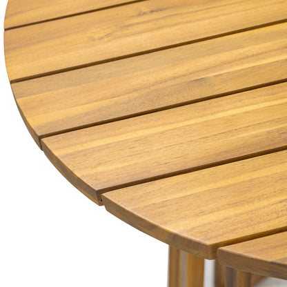 Orione Teak Acacia Wood Outdoor Patio Bistro Table