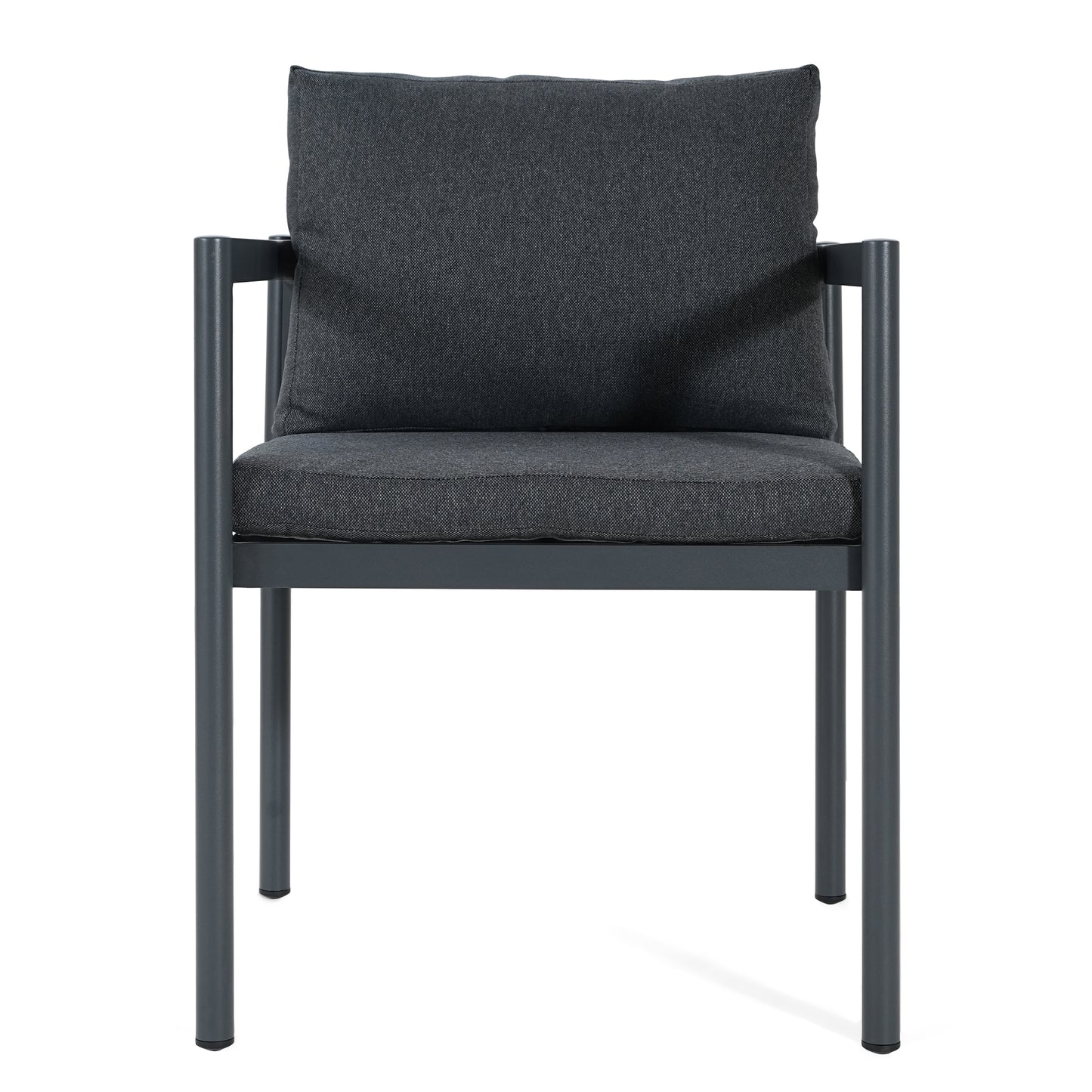 Thorne Outdoor Dining Chair Set of 2, All-Weather Aluminum Frame Patio Chairs with Fabric Cushions, 300lbs Capacity