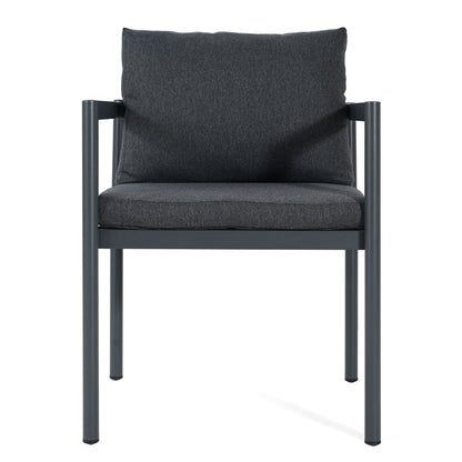 Thorne Outdoor Dining Chair Set of 2, All-Weather Aluminum Frame Patio Chairs with Fabric Cushions, 300lbs Capacity