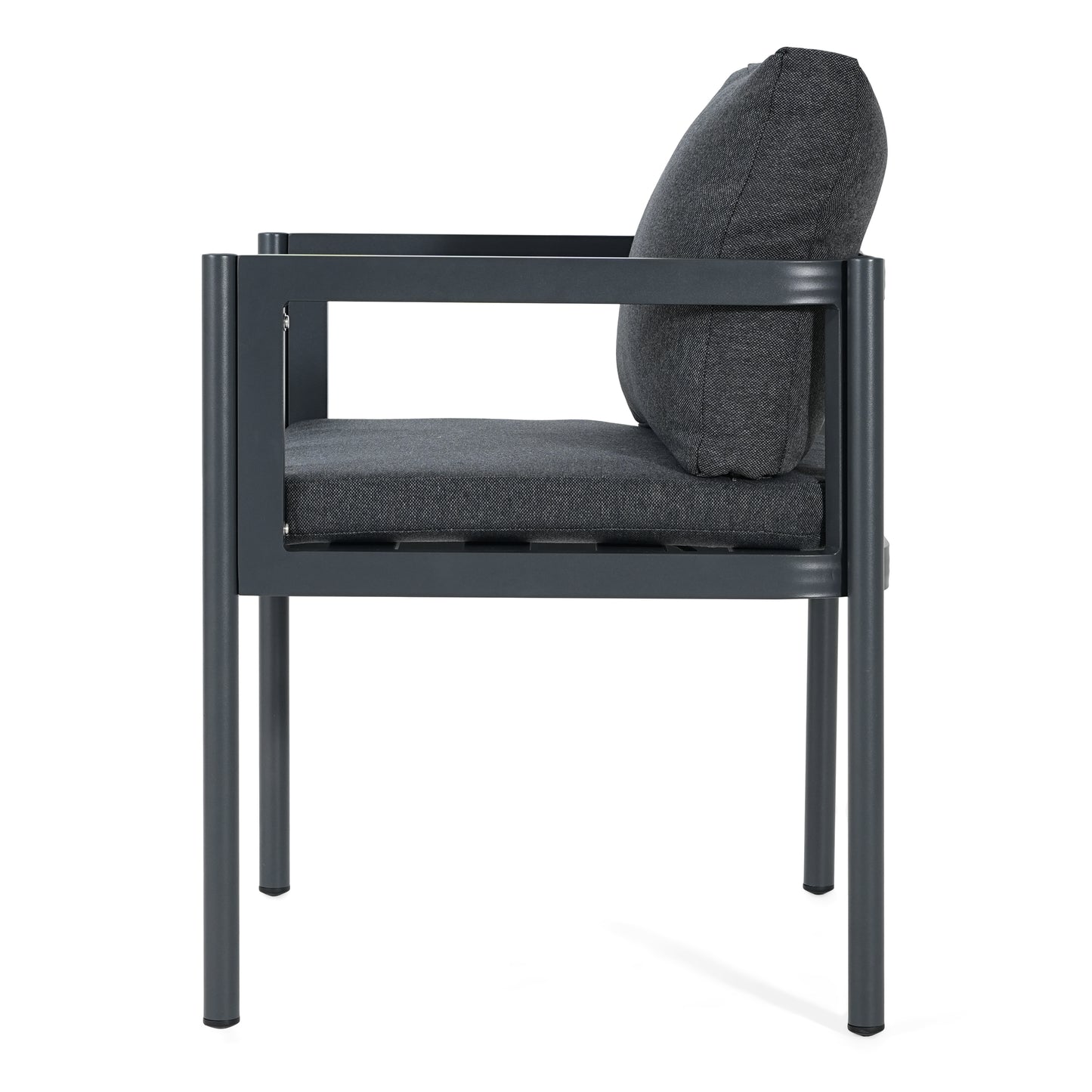 Thorne Outdoor Dining Chair Set of 2, All-Weather Aluminum Frame Patio Chairs with Fabric Cushions, 300lbs Capacity