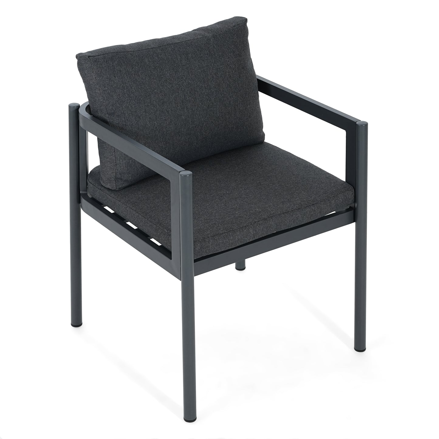 Thorne Outdoor Dining Chair Set of 2, All-Weather Aluminum Frame Patio Chairs with Fabric Cushions, 300lbs Capacity