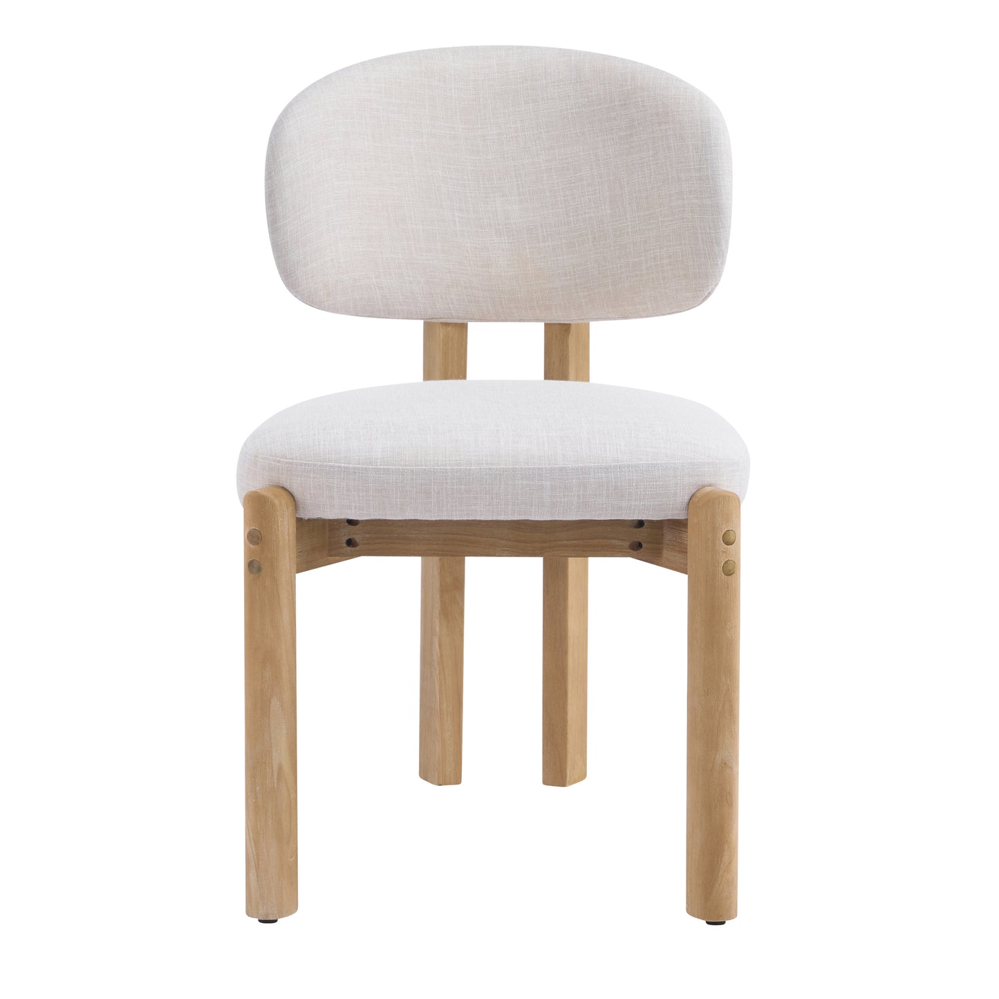 Barnaby Upholstered Scandinavian Natural Finished Frame Dining Chairs (Set of 2)