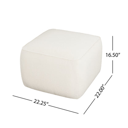 Cassian Upholstered Square PU Leather Ottoman