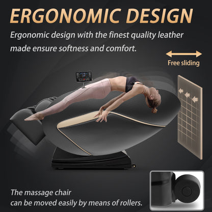 Erelith Massage Chair Blue-Tooth Connection and Speaker, Easy to Use at Home and in The Office and Recliner with Zero Gravity with Full Body Air Pressure