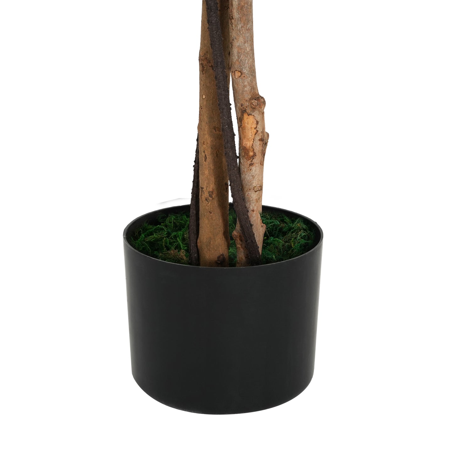 Varian 74" Artificial Ficus Tree with Black Plastic Pot