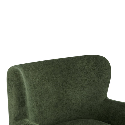 Zoe Fabric Wingback Accent Chairs Single Sofa