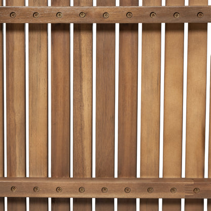 Somadorin 69" Acacia Wood Outdoor Dining Table with Slatted Top