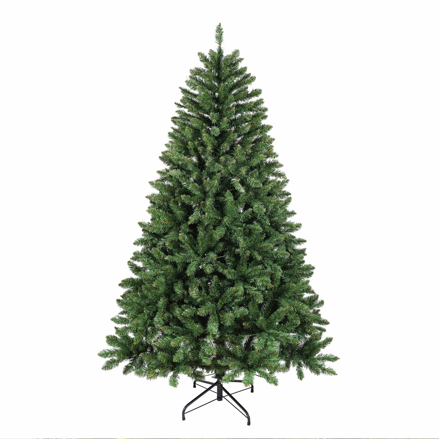 Stellan 7.5FT Christmas Tree with 550 Warm White LED Lights – 1350 PVC & Hard Needle Tips, Hinged Branch Design, Sturdy Metal Stand – Full Realistic Holiday Tree