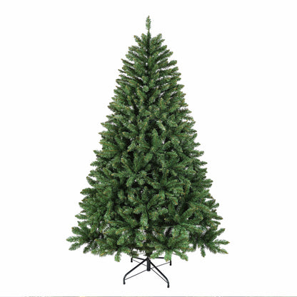 Stellan 6FT Christmas Tree with 250 Warm White LED Lights – 1000 PVC & Hard Needle Tips, Hinged Branch Design, Sturdy Metal Stand – Full Realistic Holiday Tree