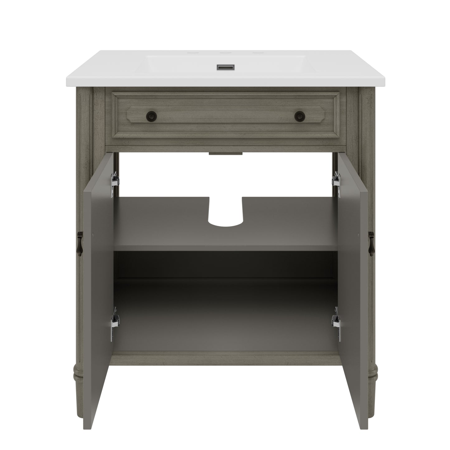 Kizzo 31" Vintage Bathroom Vanity with Sink, Rustic Bathroom Cabinet