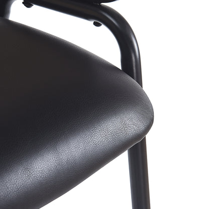 Eathan Indoor Metal PU Leather Barstool, Wowen Rattan Backrest, Set of 2