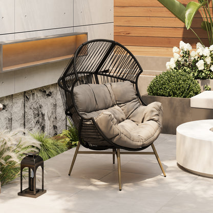 Isidorea Outdoor Wicker Egg Chair Weather-Resistant