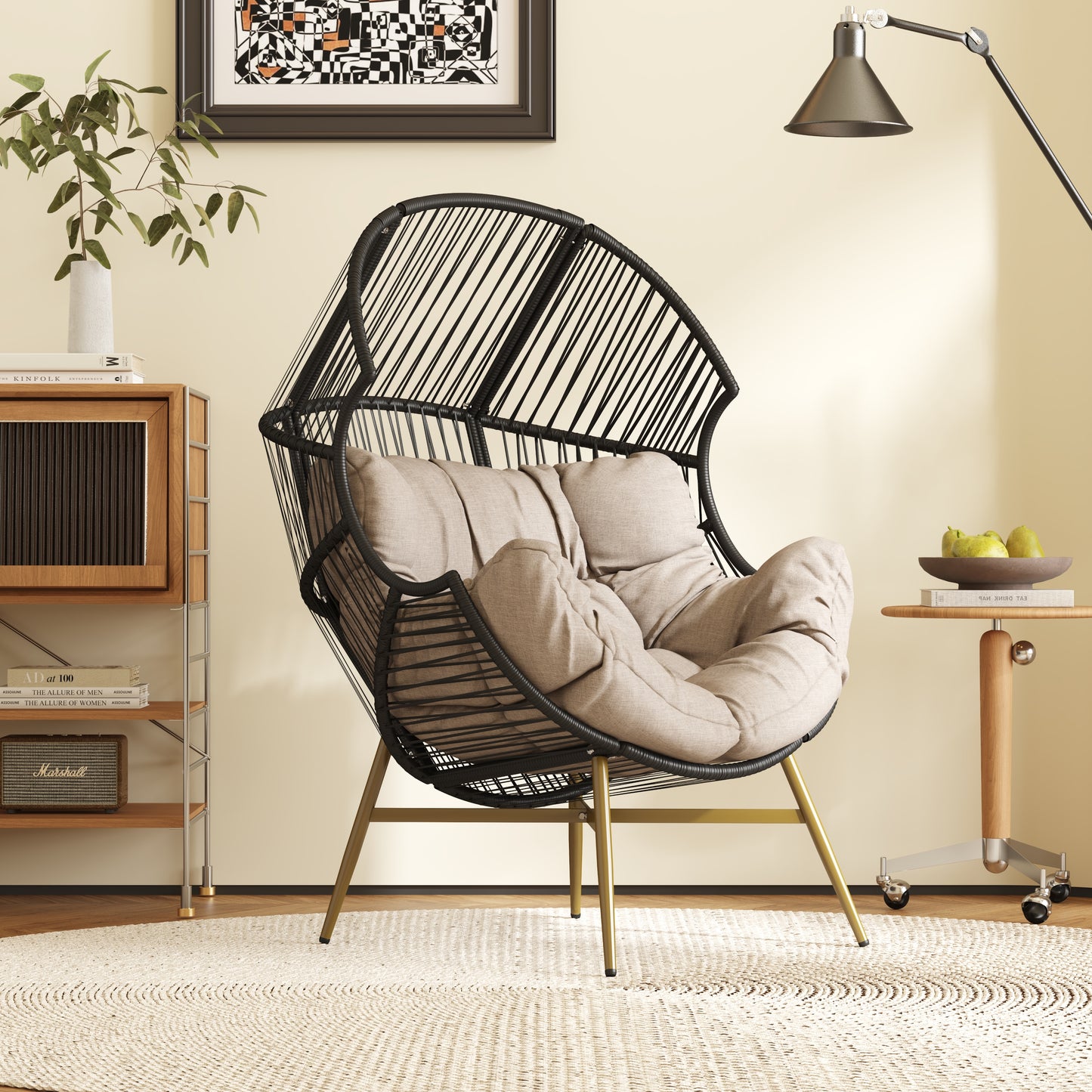 Isidorea Outdoor Wicker Egg Chair Weather-Resistant