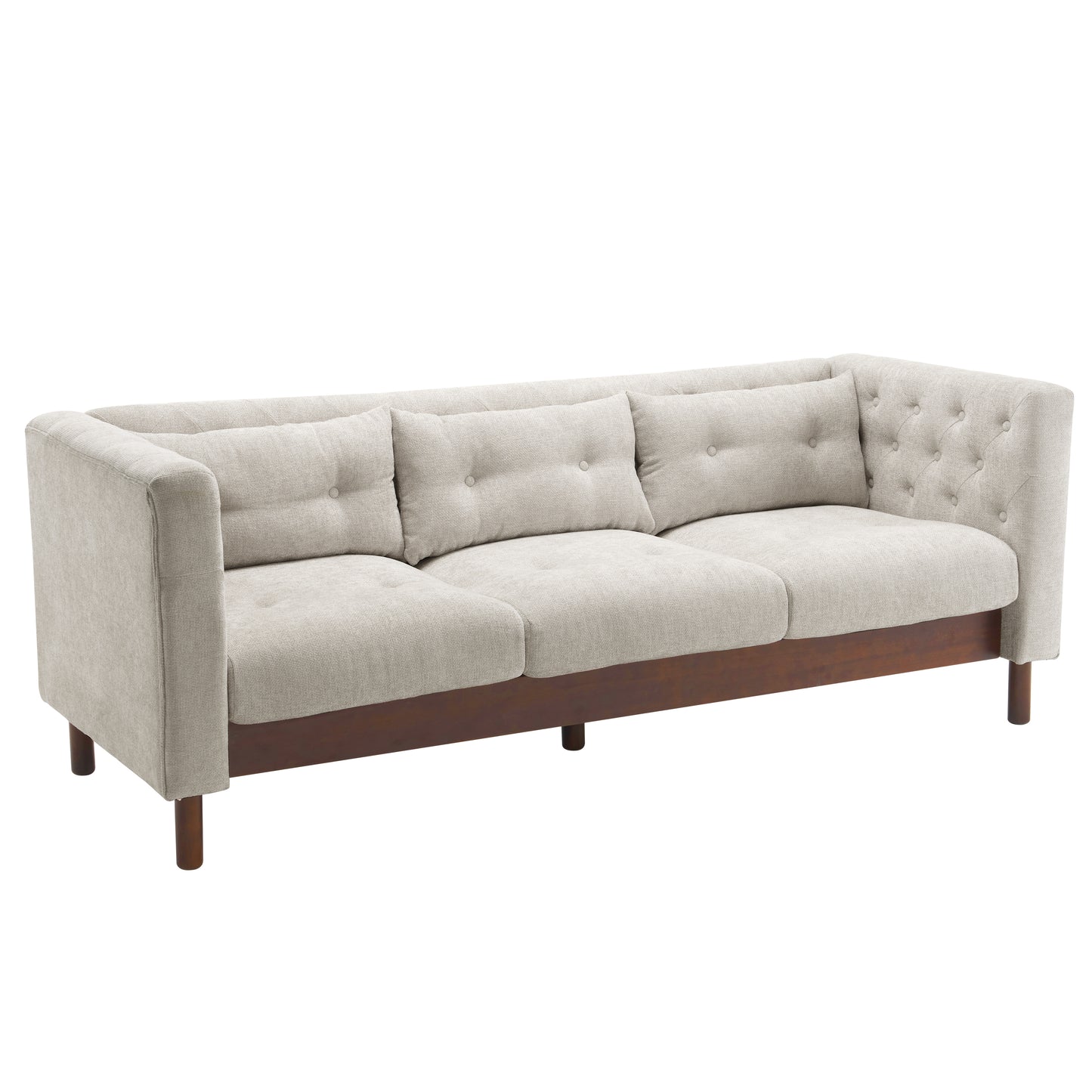 Noirae Upholstered Sofa Modern 3-seater Sofa Couch with Tufted