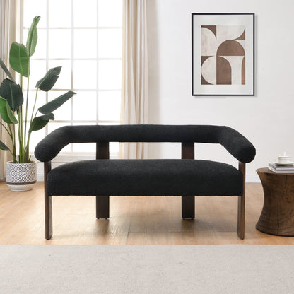 Elarer Modern Upholstered Loveseat 2 Seater Sofa