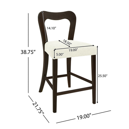 VintParlor 25.5 in. Modern Upholstered Counter Stools,Set of 2