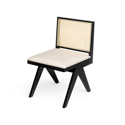 Chandian Dining Room Chairs, Cane Upholstered Kitchen Chairs Side Chairs With Cushion,Set of 2