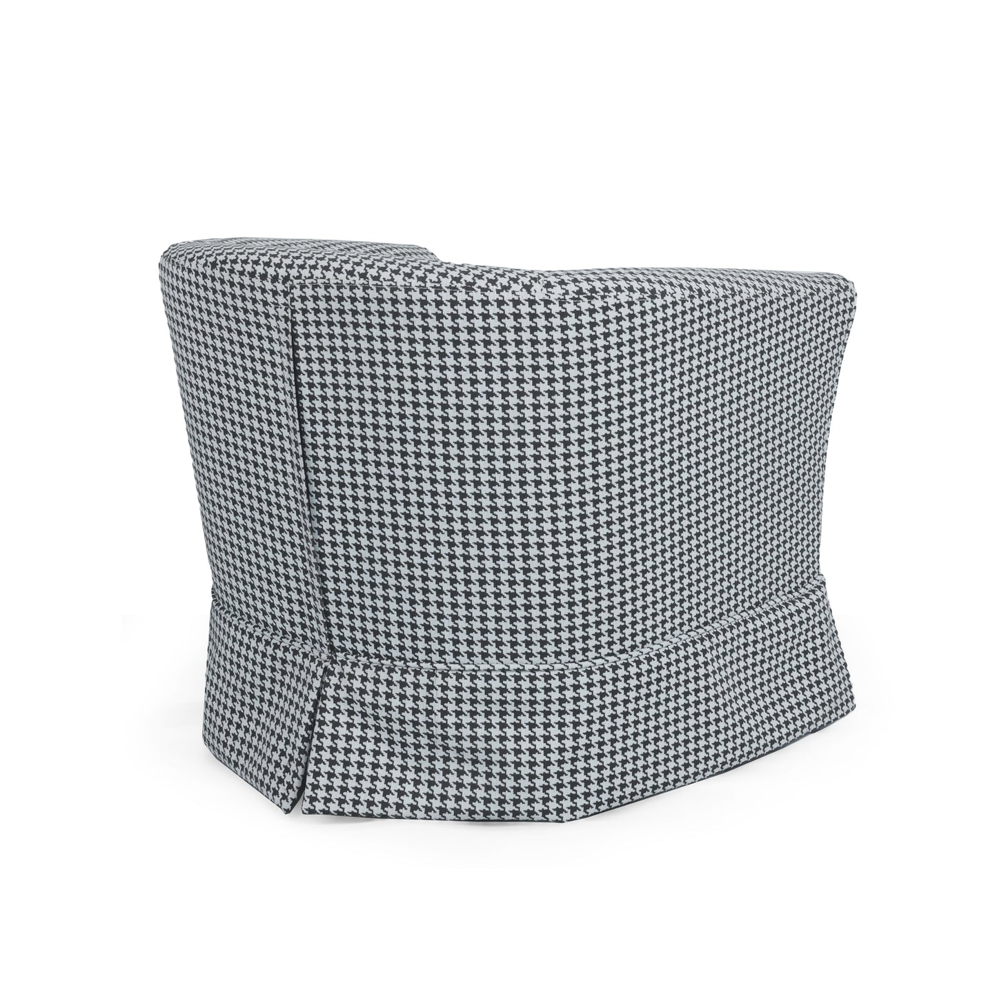 Alvnve Elegant Fabric Swivel Chair with Wood Frame