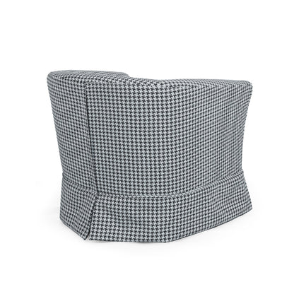 Alvnve Elegant Fabric Swivel Chair with Wood Frame