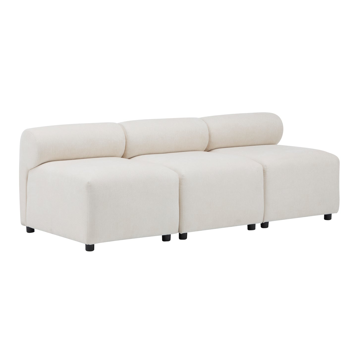 Evelyn Modular Sectional – 3 Armless Chairs + 1 Corner Chair