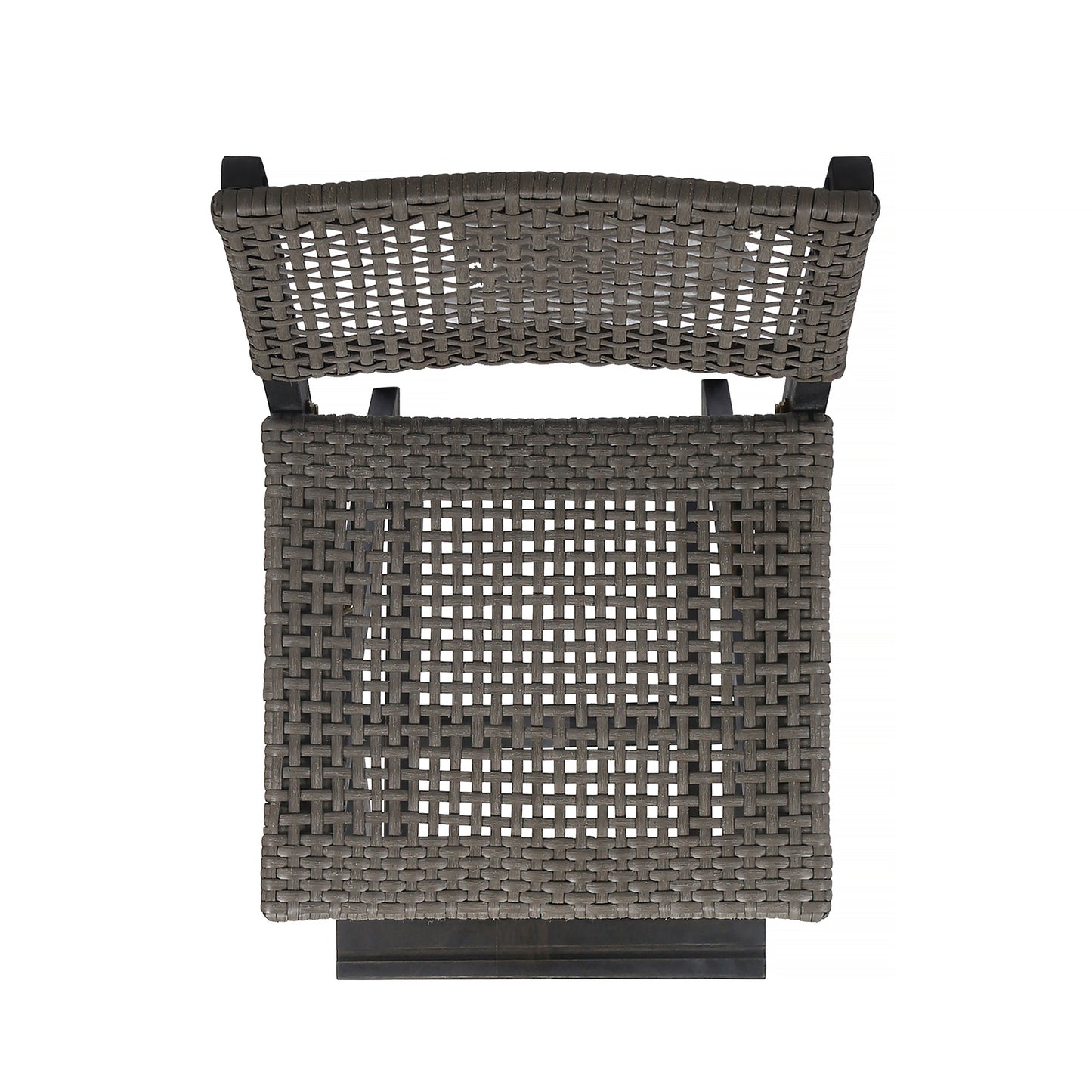 Elizabeth Outdoor 45" Rectangular 5 Piece Wood and Wicker Bar Height Set