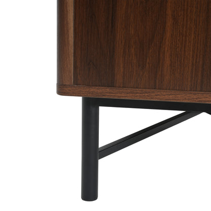 Manafaat Functional 4-Door TV Cabinet – 2 Storage Spaces, Adjustable Shelves,for Living Room