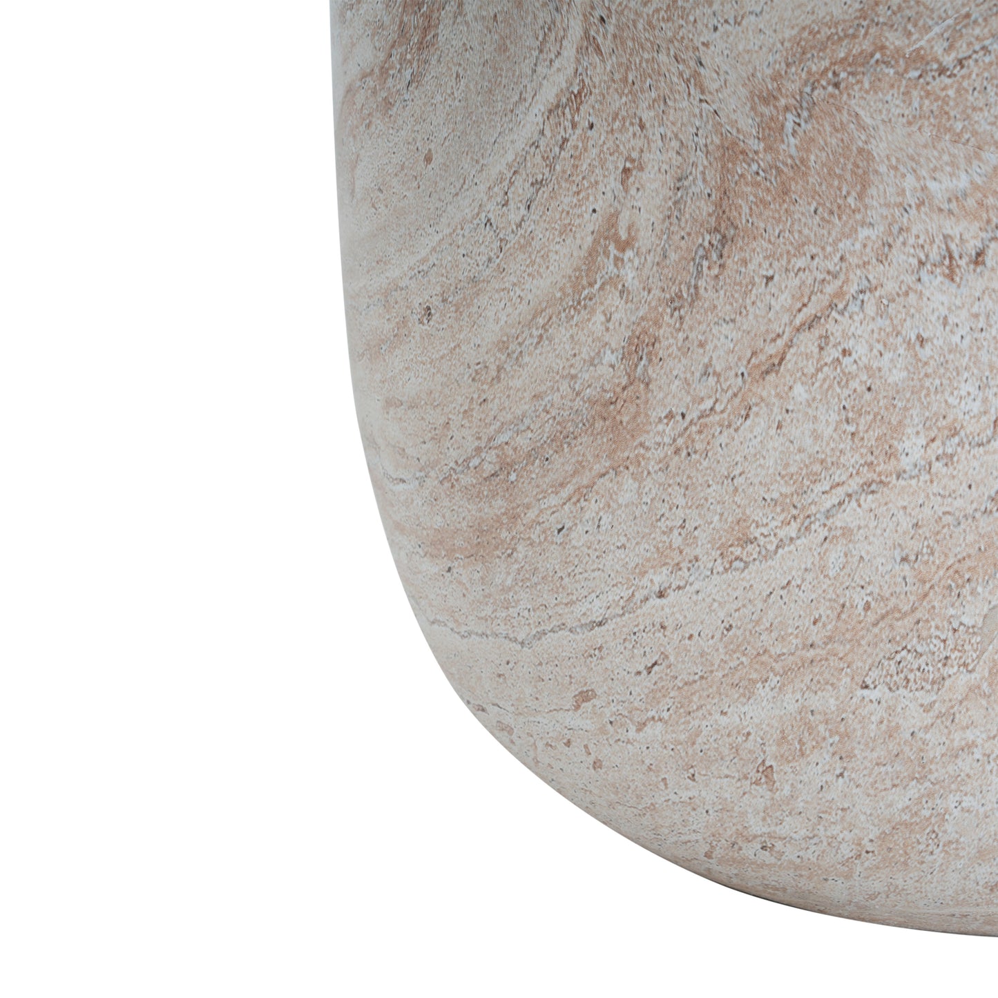 Glenhurst Outdoor Lightweight Concrete Side Table,Travertine Finish