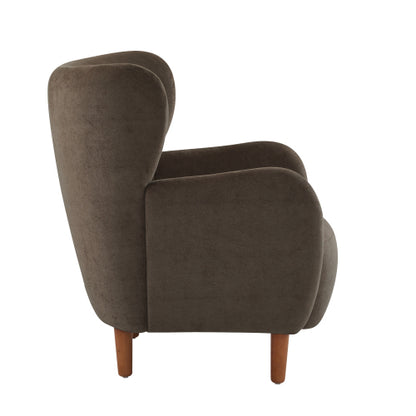 Parmelar Velvet Upholstered Wingback Club chair