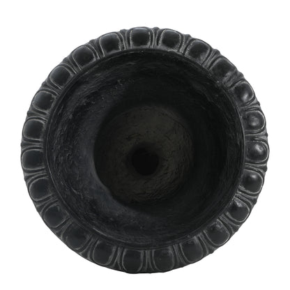 Caldrithar MGO Garden Artistic relief Urn, Antique Black, 25.75'' H