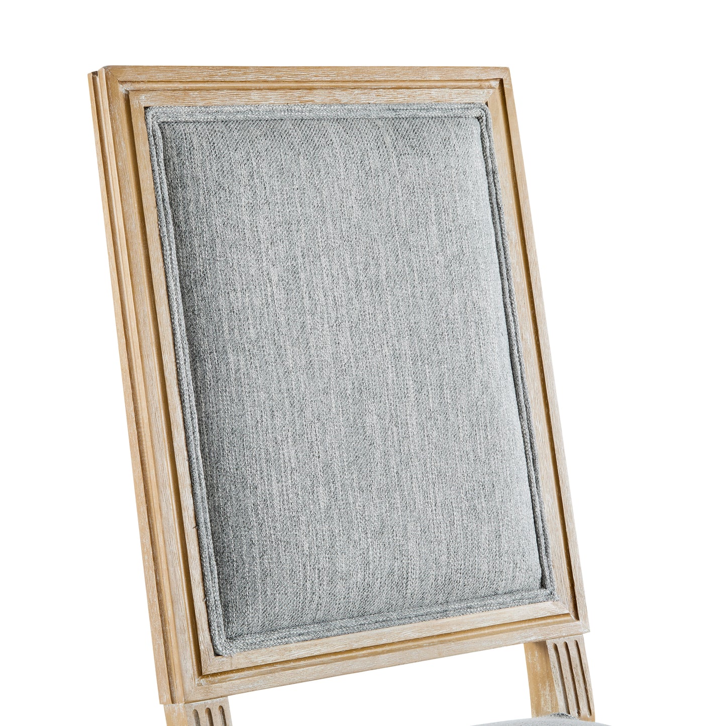 HaChiMi French Country Dining Chairs - Elegant Cane Backrest & Upholstered Seats,Set of 2