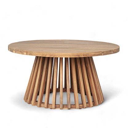 Xenath Outdoor Patio Furnitre Sets 3 Pieces,3 Seater Daybed With Rattan Arms  + Acacia Wood Table