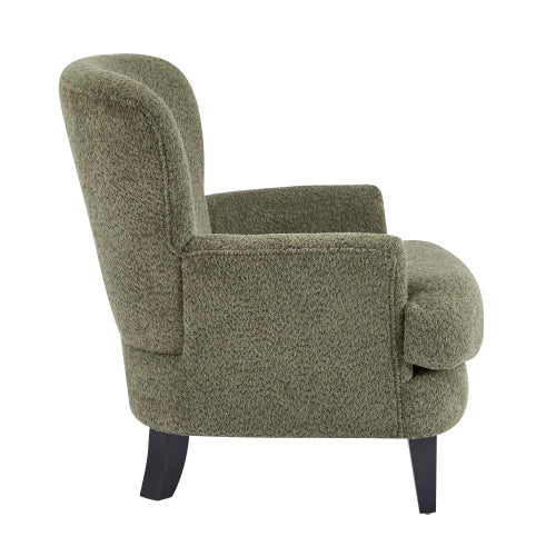 Calla Modern Birch Upholstered Club Chair, Off-White