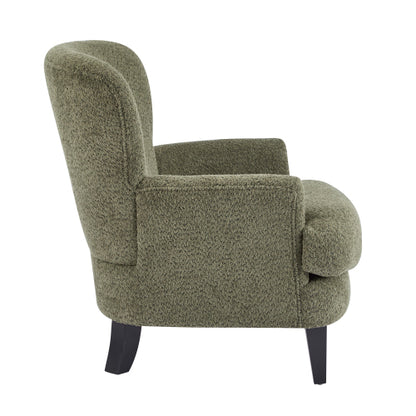 Calla Modern Birch Upholstered Club Chair, Off-White