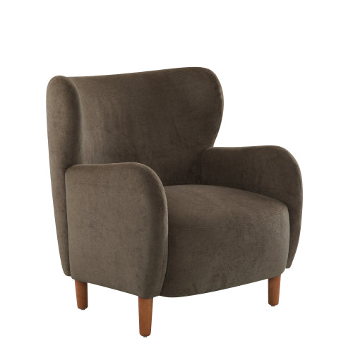 Parmelar Velvet Upholstered Wingback Club chair