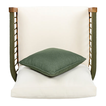 Tavithalae Acacia Wood Outdoor Club Chair with Water-Resistant  Cushions