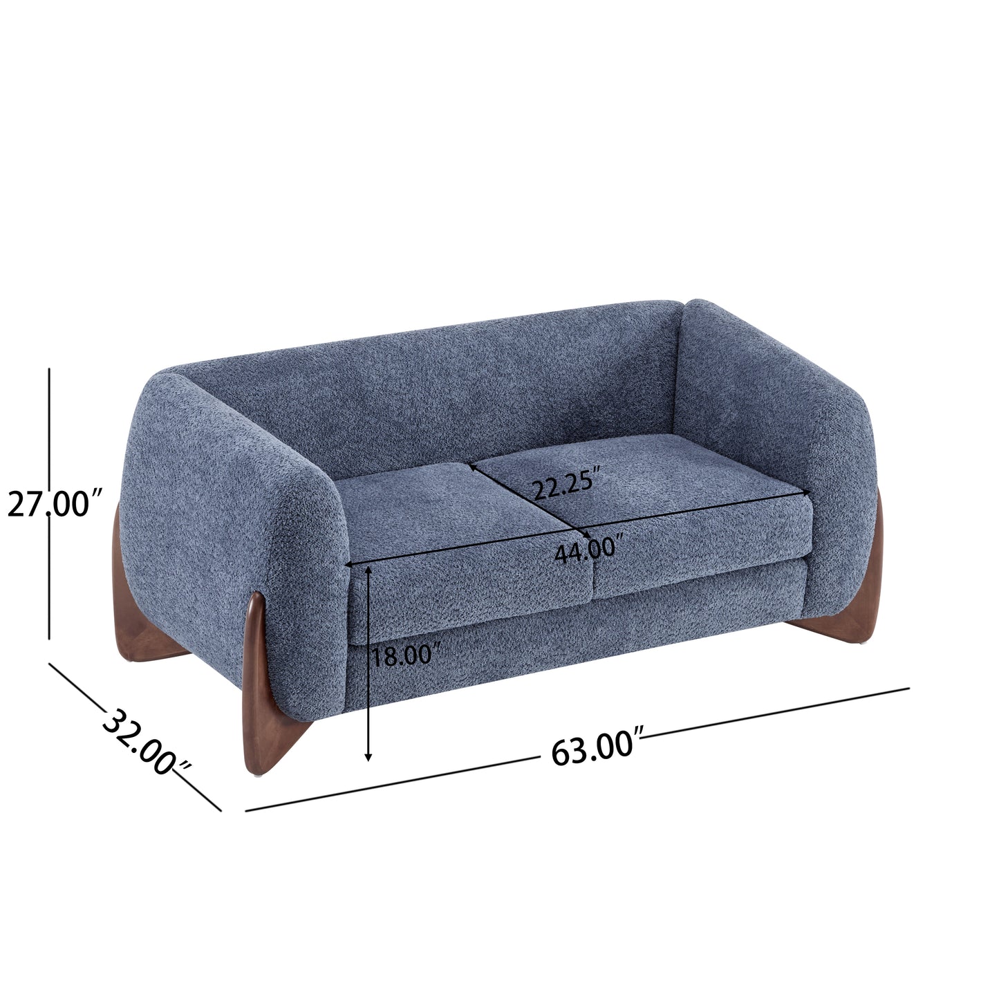 Amberlyn Modern Upholstered Loveseat