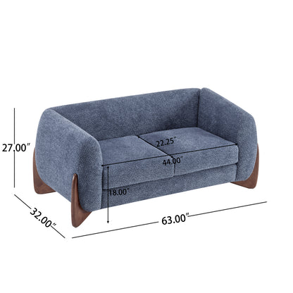 Amberlyn Modern Upholstered Loveseat