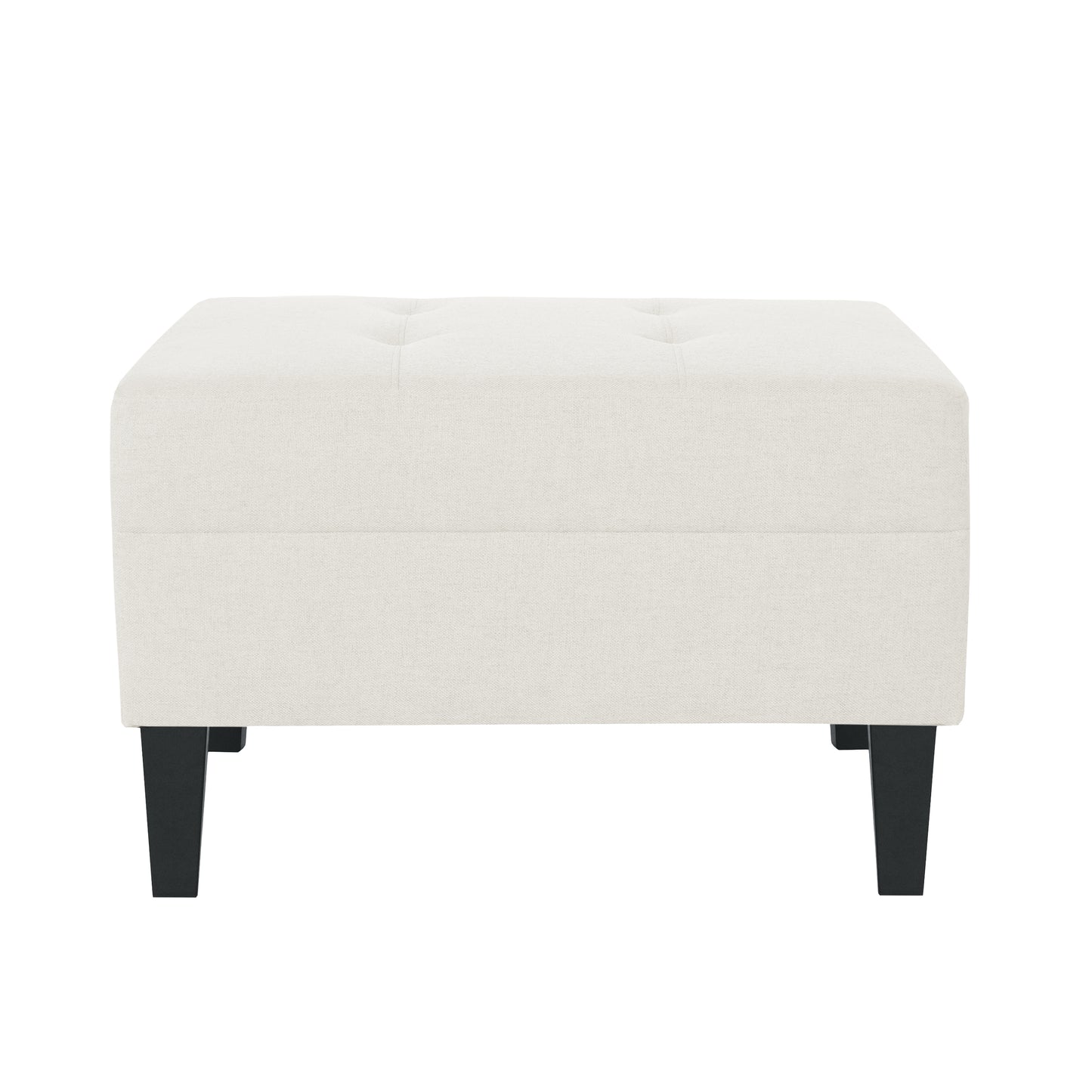 Briseis High-quality Upholstered Ottoman with birch legs, comfortable lounge stool